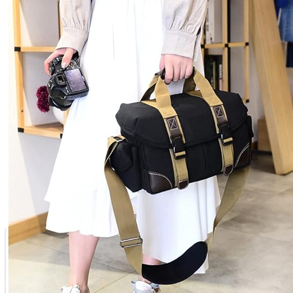 JHDFH Canvas Single Slant Waterdichte Multifunctionele Digitale SLR Camera Camera Tas Schouder Crossbody